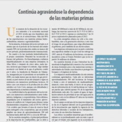 Continúa agravándose la dependencia de las materias primas, Editorial (Petropress 30, 1.13)
