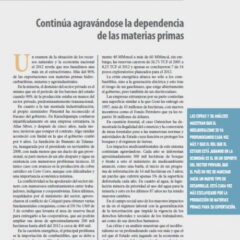 Petropress 30 Editorial | Continúa agravándose la dependencia de las materias primas