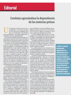 Petropress 30 Editorial | Continúa agravándose la dependencia de las materias primas
