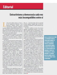 Extractivismo y democracia cada vez más incompatibles entre sí, Editorial (Petropress 29, 9.12)