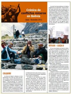 Crónica de conflictos mineros en Bolivia, Junio – Noviembre 2013 (Petropress 32, 12.13)