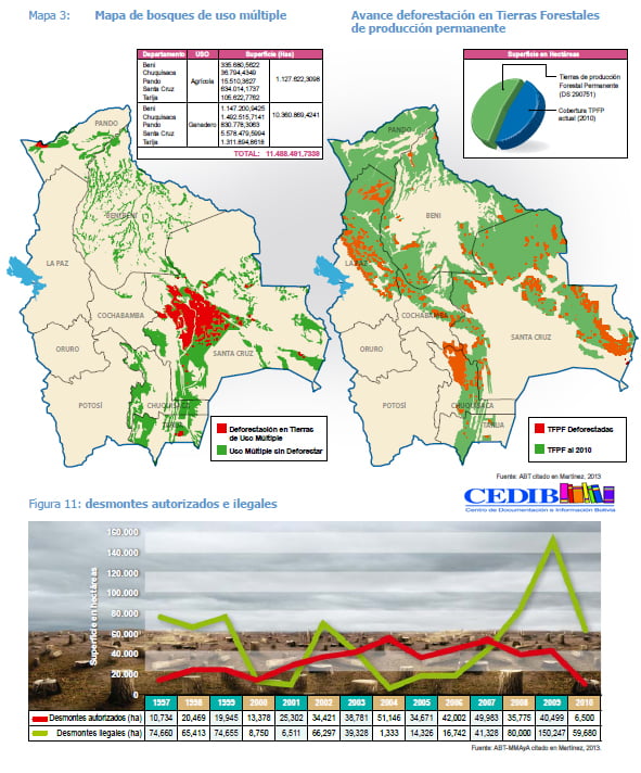 desmontes y bosques Un futuro insostenible. Una mirada desde las tierras bajas (Petropress 32, 12.13)
