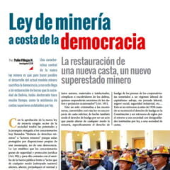 Petropress 33 | Ley de minería a costa de la democracia