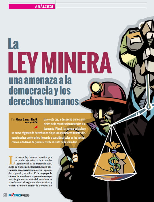 Petropress 33 | La ley minera una amenaza a la democracia y los derechos humanos