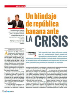 Un blindaje  de república  banana ante la crisis (Petropress 34, 3.15)