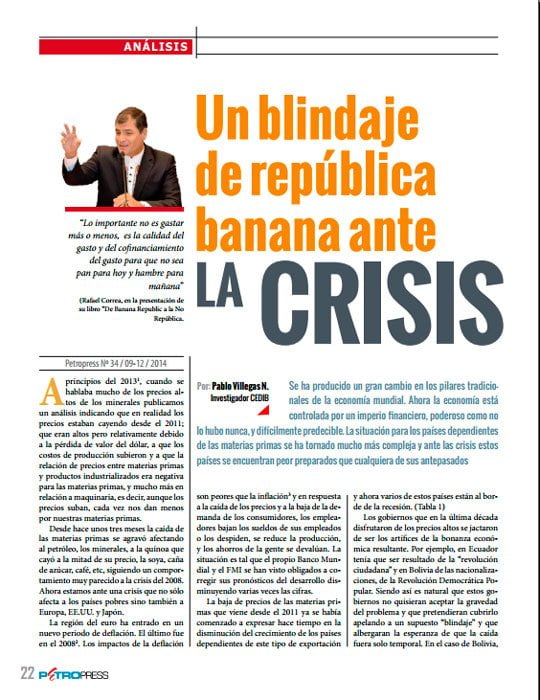 Petropress 34 | Un blindaje de república banana ante la crisis