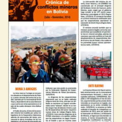 Crónica de conflictos mineros en Bolivia: Julio – Noviembre, 2013 (Petropress Nº 32)