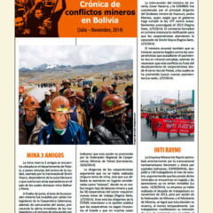Crónica de conflictos mineros en Bolivia: Julio – Noviembre, 2013 (Petropress Nº 32)