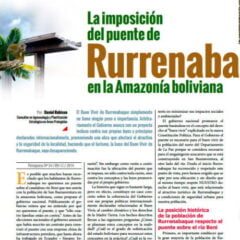 La aplicación del “buen vivir” en Bolivia: La imposición del puente de Rurenabaque en la Amazonía Boliviana (Petropress 34, 3.15)
