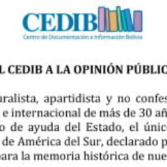 El CEDIB a la opinión pública (10.08.2015)