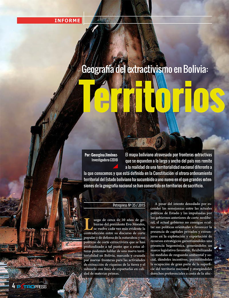 Petropress 35 | Geografía del extractivismo en Bolivia Territorios en sacrificio