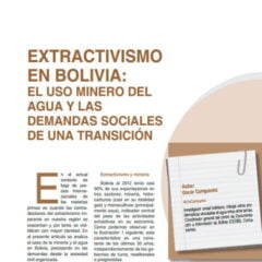 Extractivismo en Bolivia:  El uso minero del agua y las demandas sociales de una transición (Revista Interquorum)