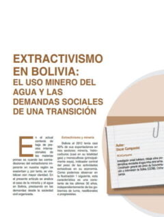 Extractivismo en Bolivia:  El uso minero del agua y las demandas sociales de una transición (Revista Interquorum)