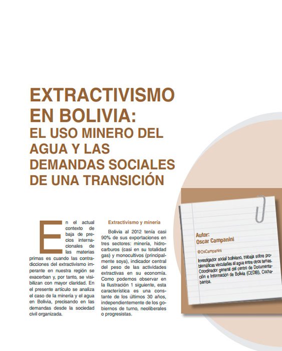 Extractivismo en Bolivia: El uso minero del agua y las demandas sociales de una transición (Revista Interquorum)