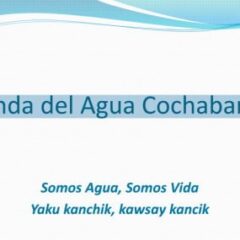 Agenda del Agua Cochabamba –  Dirección de Planificación y Gestión Integral del Agua Gobernación Cochabamba