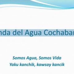 Agenda del Agua Cochabamba – Dirección de Planificación y Gestión Integral del Agua Gobernación Cochabamba