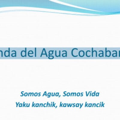 Situación del agua en Cochabamba