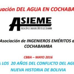 Situación del agua en Cochabamba – Asociación de Ingenieros Civiles