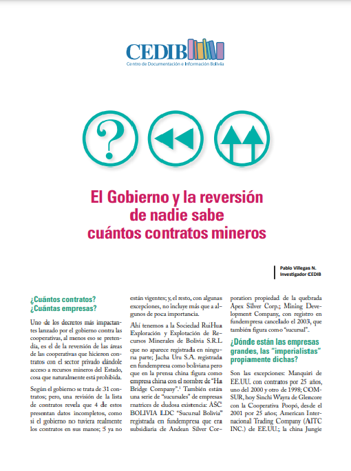 El Gobierno y la reversión de nadie sabe cuántos contratos mineros