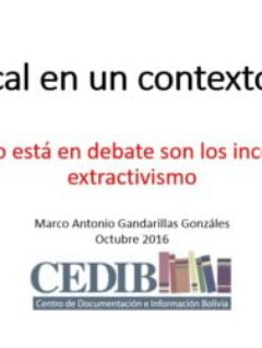 Pacto fiscal en un contexto de crisis (Marco Gandarillas CEDIB).