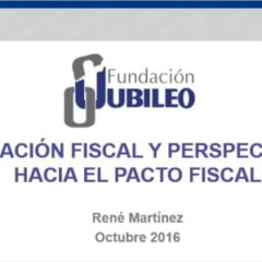 Situación Fiscal y perspectivas hacia el Pacto Fiscal (René Martínez, Fund. Jubileo)