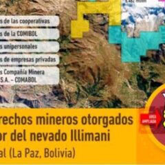 Derechos mineros otorgados en el sector del nevado Illimani