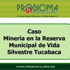 Minería en Reserva Municipal de Vida Silvestre Tucabaca (Sara Crespo, PROBIOMA)