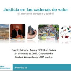 Justicia en cadenas de valor. El contexto europeo y global.