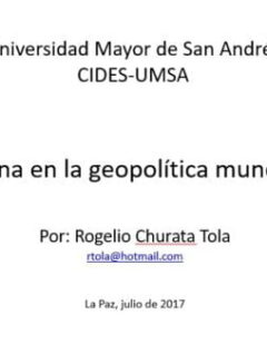 China en la geopolítica mundial