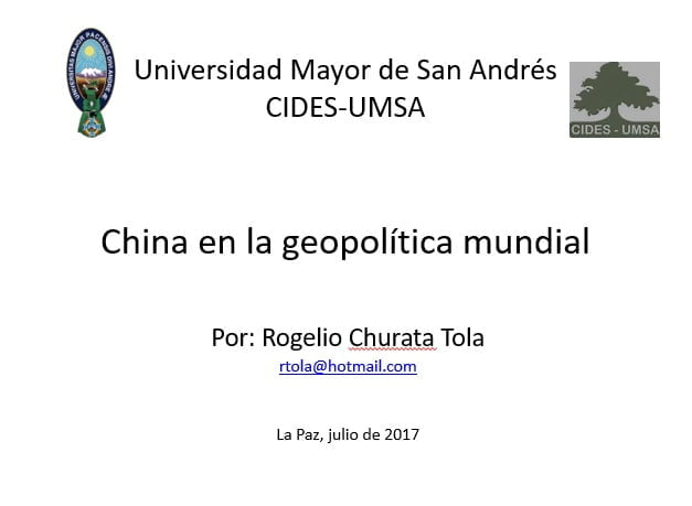 China en la geopolítica mundial