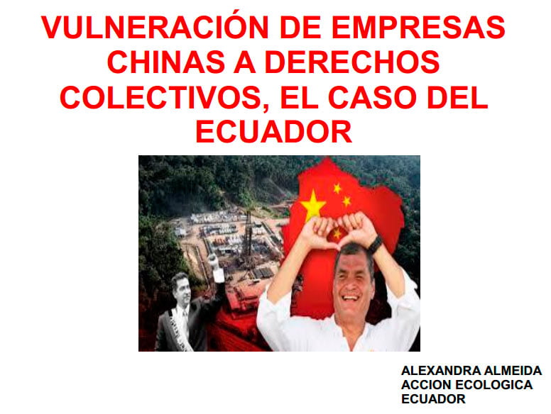 Vulneración de empresas chinas a derechos colectivos. El caso del Ecuador