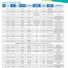 Cronología: Detalle de pacientes positivos con COVID19 en Bolivia (20.05.20)