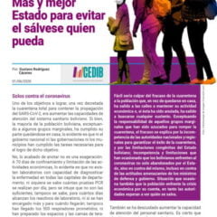 Más y mejor Estado para evitar el sálvese quien pueda