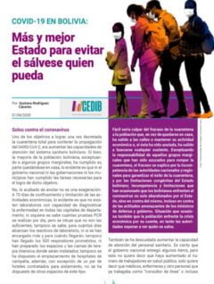 Más y mejor Estado para evitar el sálvese quien pueda