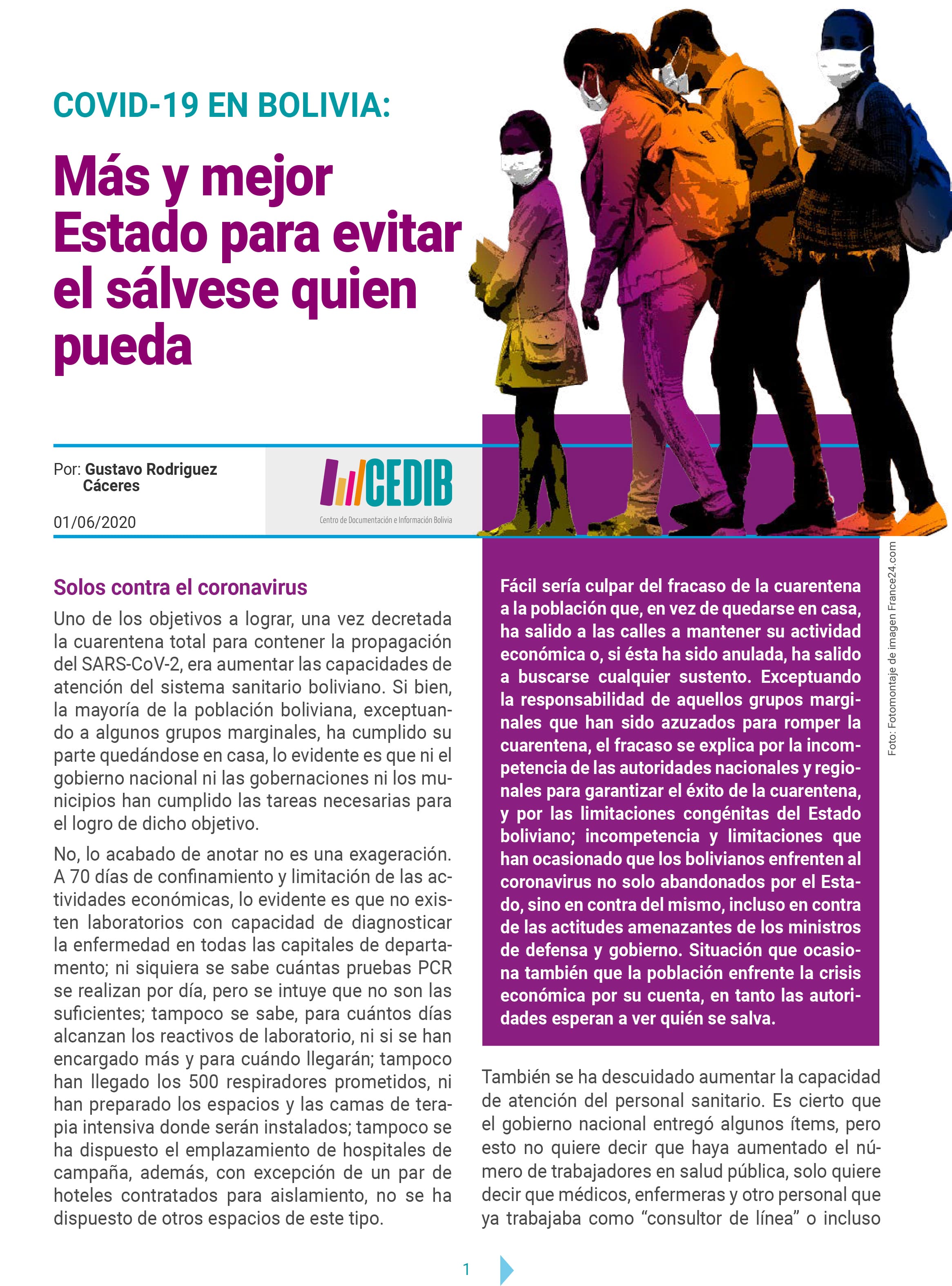 Más y mejor Estado para evitar el sálvese quien pueda