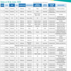 Cronología: Detalle de pacientes positivos con COVID19 en Bolivia (28.06.20)