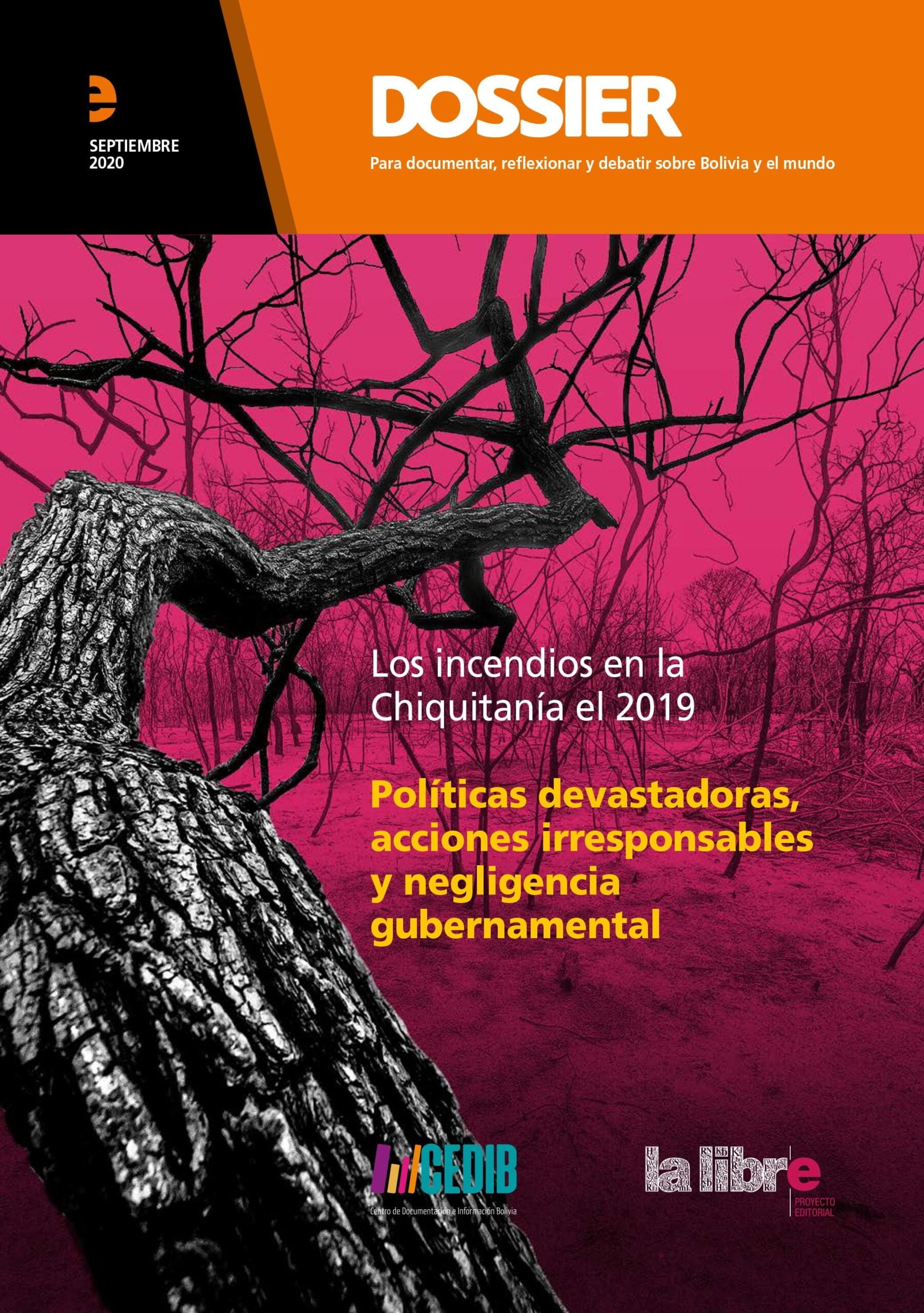 Dossier #1: Los incendios en la Chiquitania 2019. Políticas devastadoras, acciones irresponsables y negligencia gubernamental