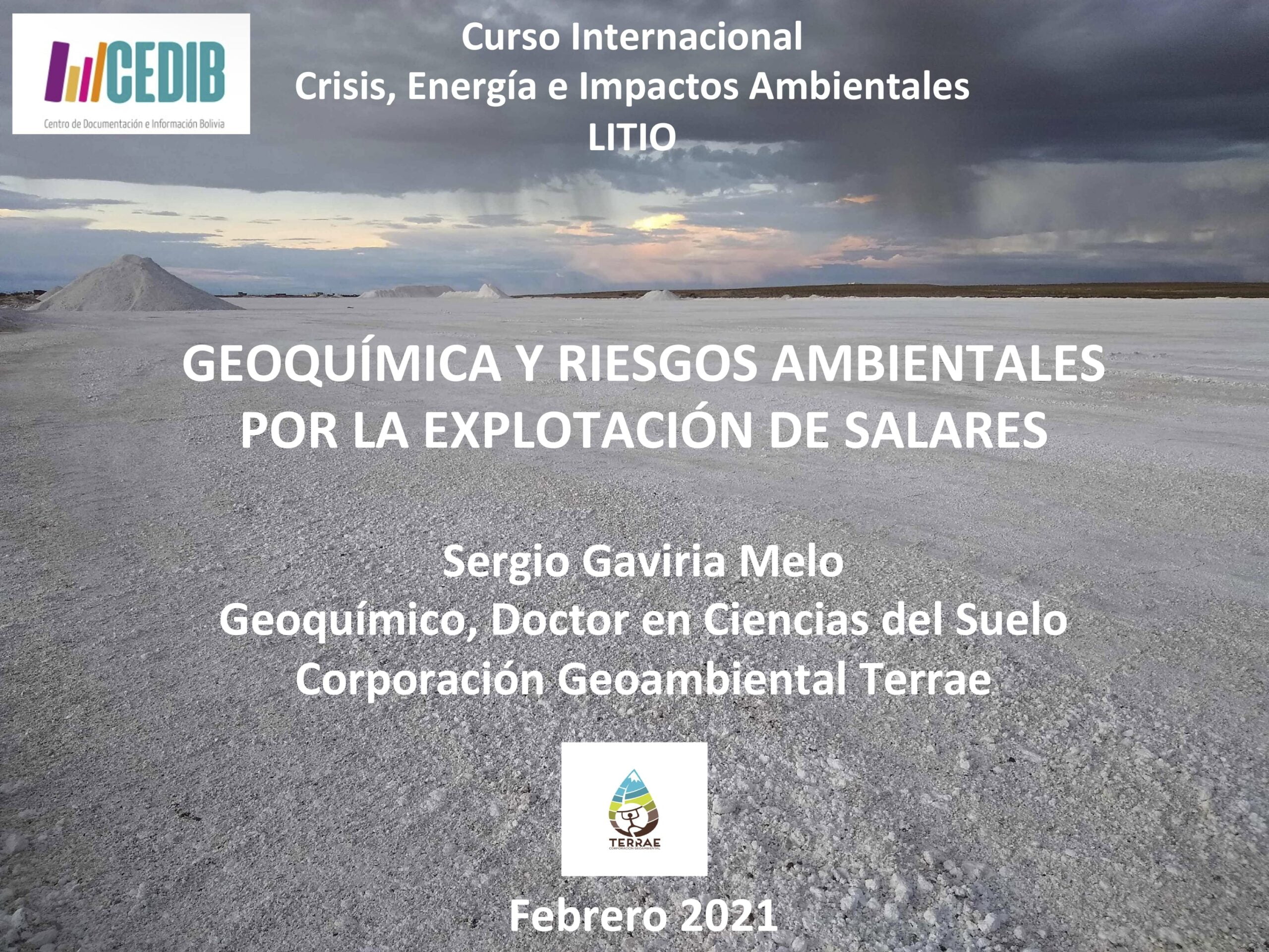 Geoquímica y riesgos ambientales por la explotación de salares (01.02.21)