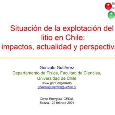 Situación de la explotación del litio en Chile
