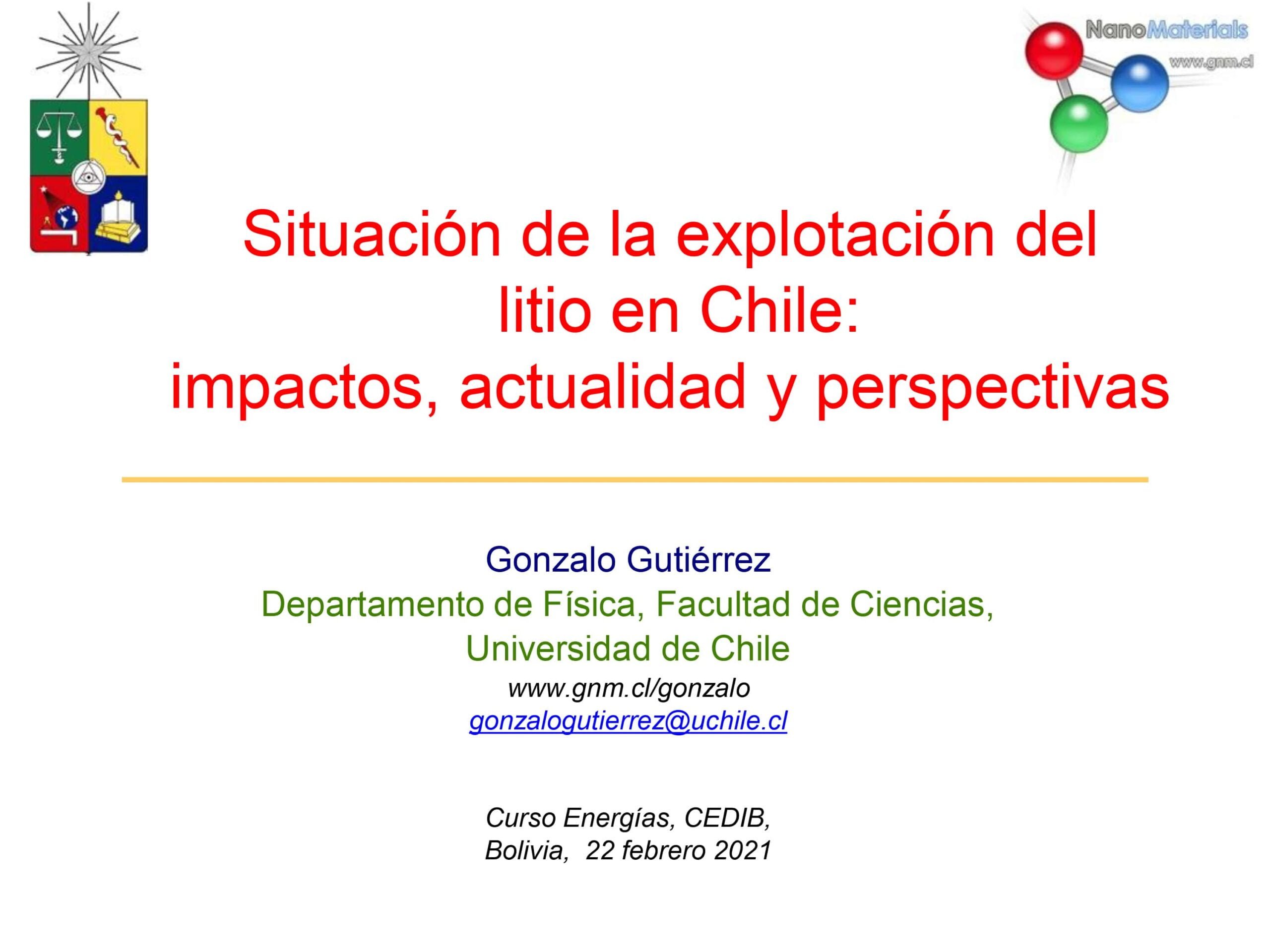 Situación de la explotación del litio en Chile: impactos, actualidad y perspectivas