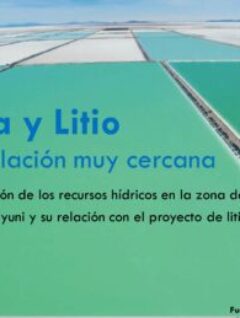 Agua y Litio. Una relación muy cercana (8.2.21)