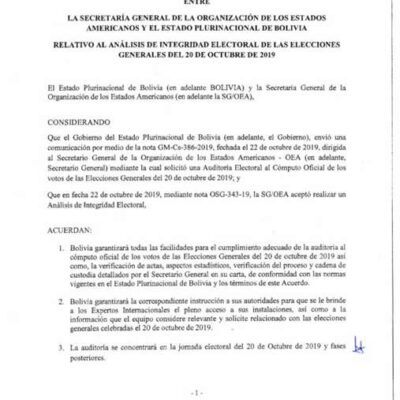 Analistas ven que el Gobierno apunta a fracturar a la oposición (El Deber, 01.11.19)