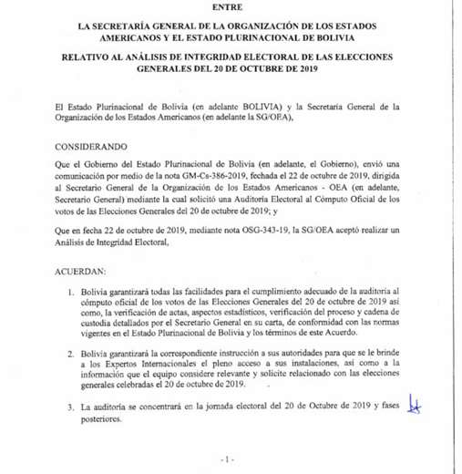 Analistas ven que el Gobierno apunta a fracturar a la oposición (El Deber, 01.11.19)