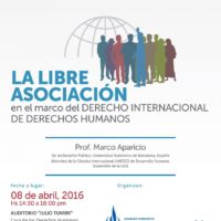 La Libre Asociación en el marco del Derecho Internacional de DDHH (8 abril, La Paz)