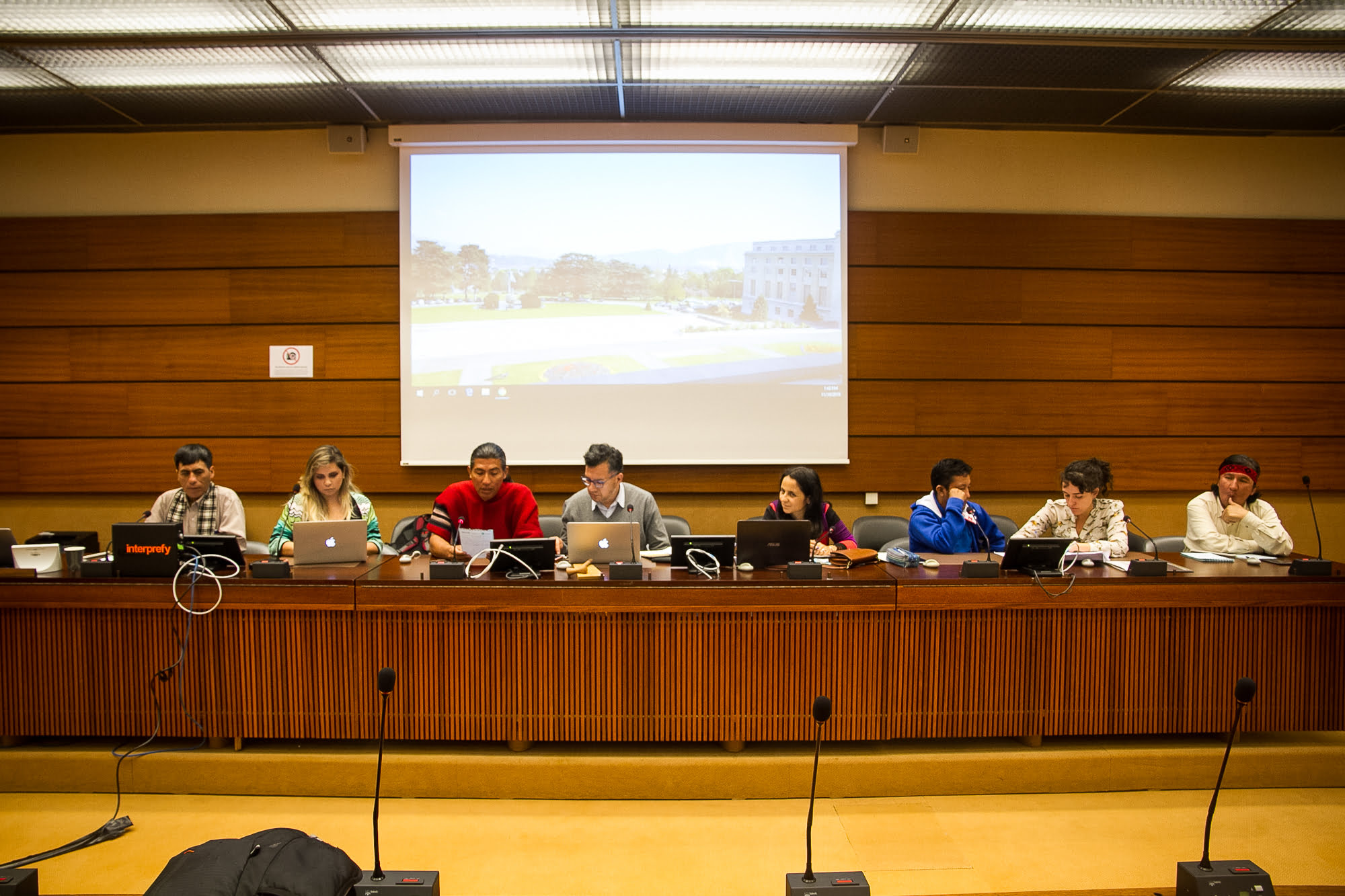 Organizaciones sociales presentaron informe ante la ONU sobre violaciones de derechos humanos y daños ambientales. Foto: Hiperactiva Comunicaciones.