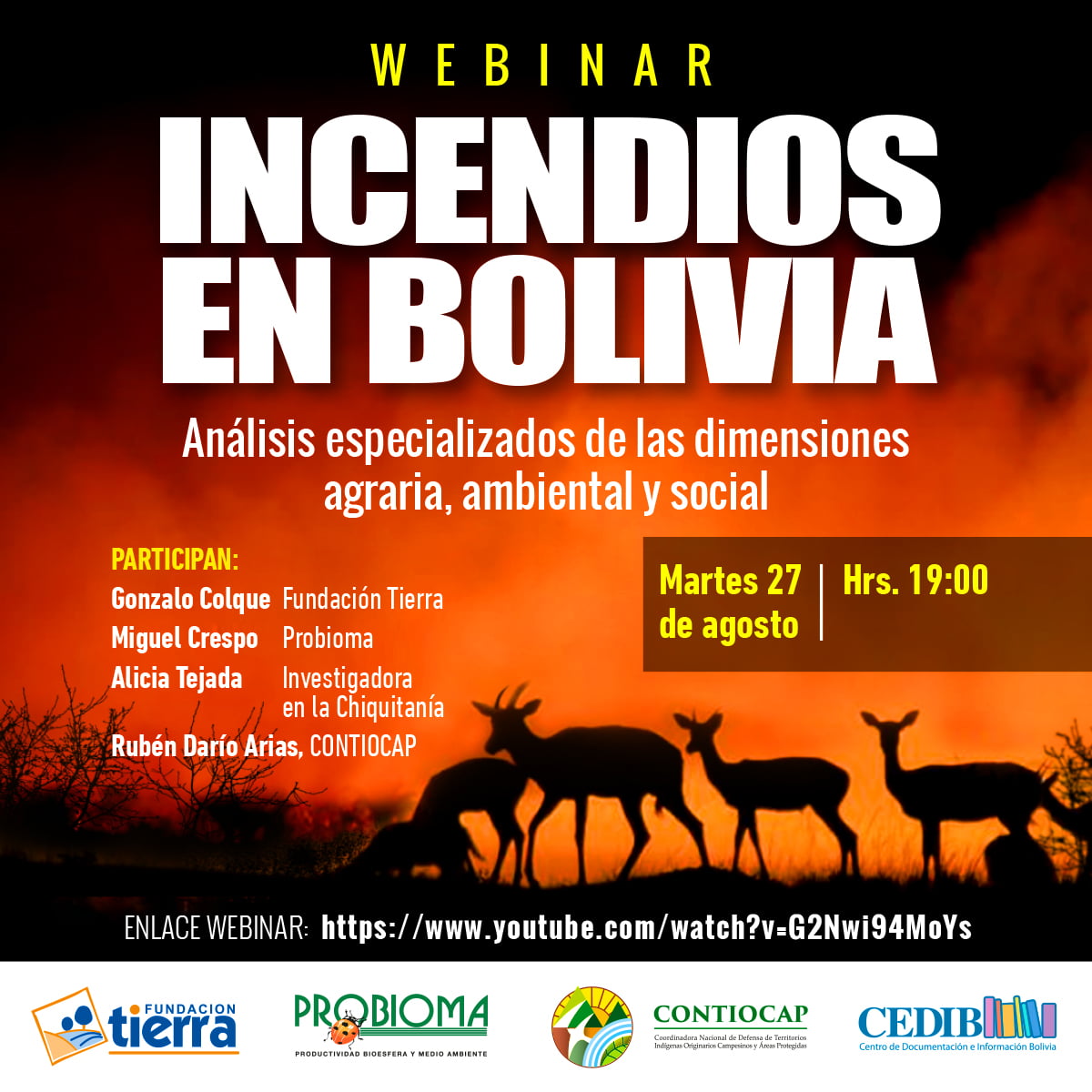 Incendios en Bolivia. Análisis especializados