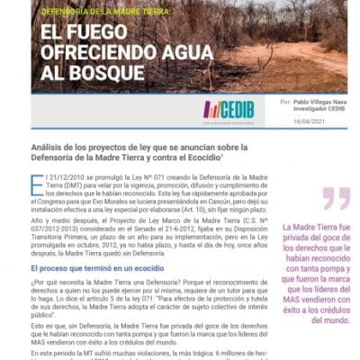 Ley de Defensoría de la Madre Tierra