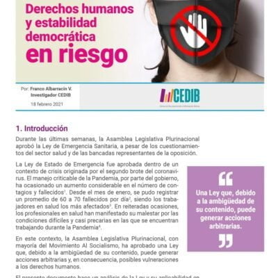 Ley de Emergencia sanitaria y derechos humanos