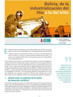 Bolivia, de la industrialización del litio a la del tritio