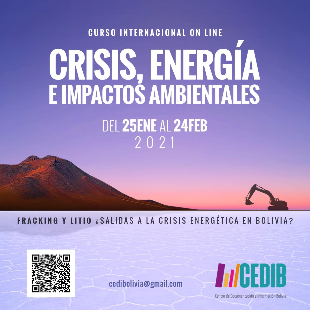 Curso Internacional Virtual: Crisis, energía e impactos ambientales: Fracking y litio ¿salidas a la crisis económica en Bolivia?